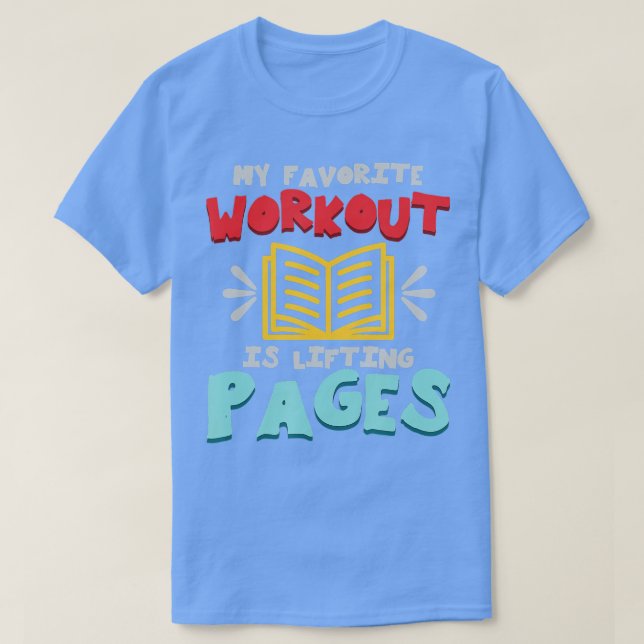 T-shirt Pages Lifting Amateurs de livre Amour drôle livre  (Design devant)