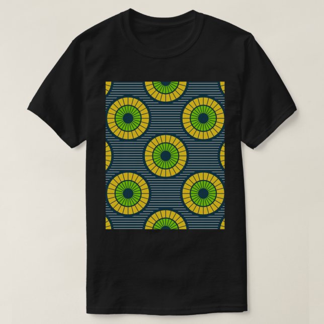 T-shirt Pagne Ethique Motif Wax Africgraphique (Design devant)