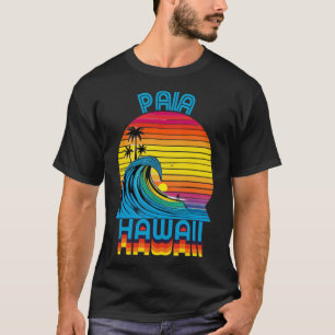 T-shirt Paia Maui Retro Throwback Surf & Plage Souvenir