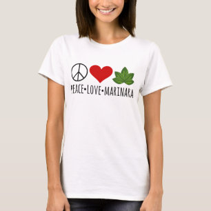 T-shirt Paie Amour Marinara Basil Feuilles