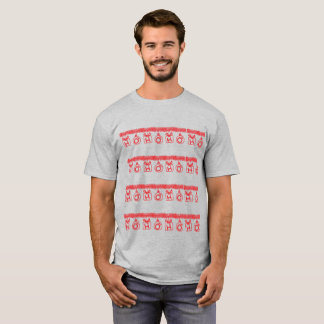 T-shirt Pailletis HO HO HO (Rouge)