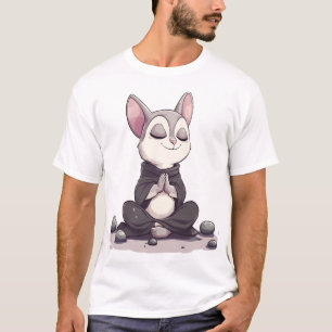 T-shirt Paillettes de sucre détendues en pose de méditatio