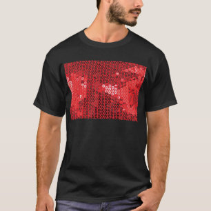T-shirt paillettes rouges brillantes