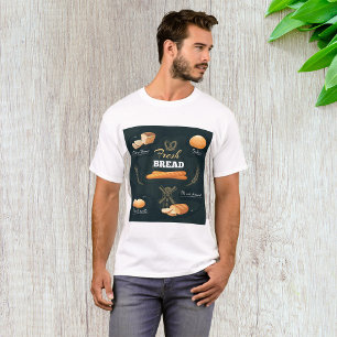 T-shirt Pain Artisan frais Boulangerie Pain Rouleaux Bague