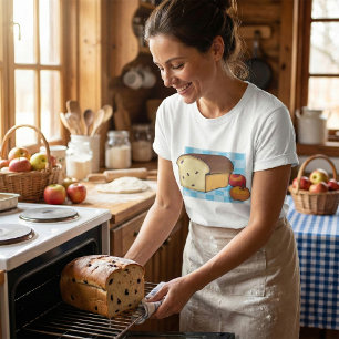 T-shirt Pain aux raisins et pommes rouges