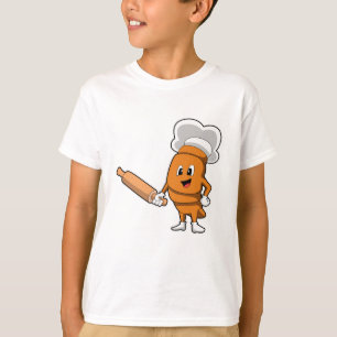 T-shirt Pain comme cuisson avec broche à rouleaux