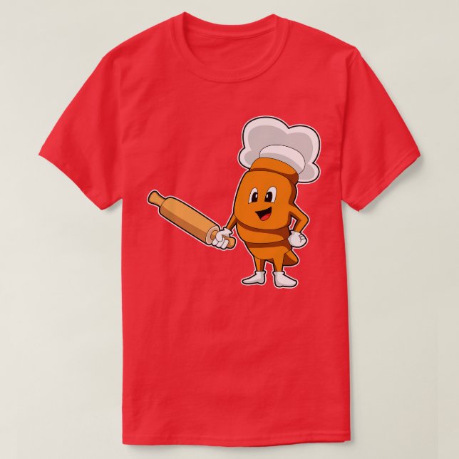 T-shirt Pain comme cuisson avec broche à rouleaux (Design devant)
