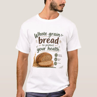 T-shirt Pain complet à la conception de nutrition saine