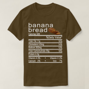 T-shirt pain de banane Nutrition Facts étiquette