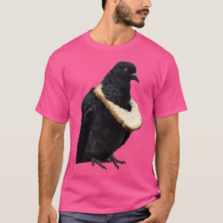 T-shirt Pain de pigeon noir