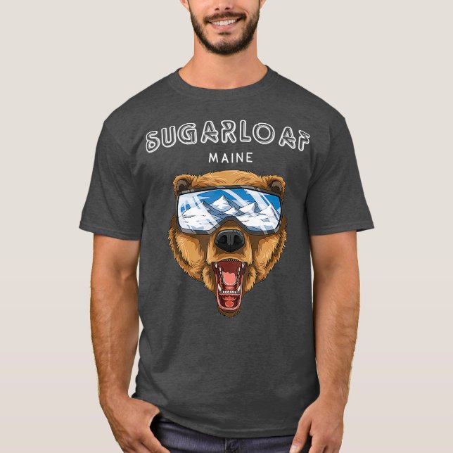 T-shirt Pain de sucre Maine Grizzly cadeau ski (Devant)