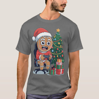 T-shirt Pain d'épice assis dans une chaise de jeu Christma