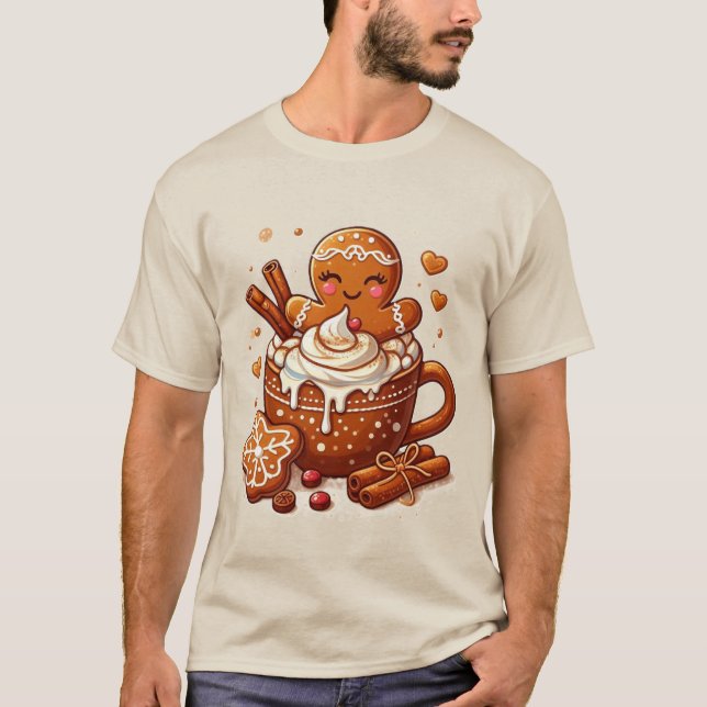 T-shirt Pain d'épices, café chaud et café chaud Retraite d (Devant)