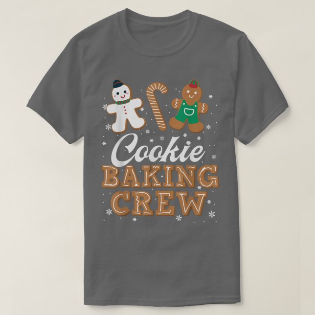 T-shirt Pain d'épices de Noël Cookie Baking Crew (Design devant)
