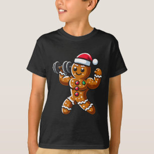 T-shirt Pain d'épices de Noël Entraînement Homme haltérant
