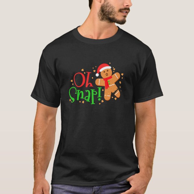 T-shirt Pain d'épices homme Noël Oh Snap Baking Baker Xma (Devant)