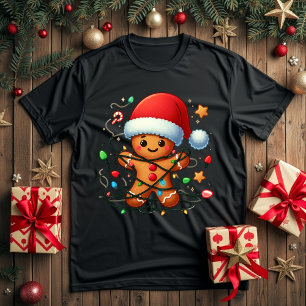 T-shirt pain d'épices homme noël santa chapeau
