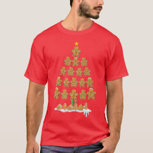 T-shirt Pain d'épices Jolly Arbre de Noël Drôle Pain d'épi