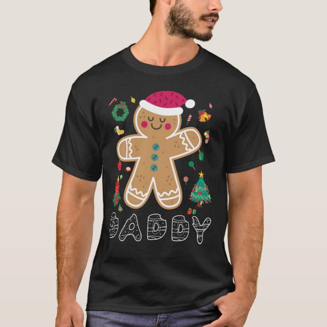 T-shirt Pain d'épices personnalisé Pajamas de Noël de la f (Devant)
