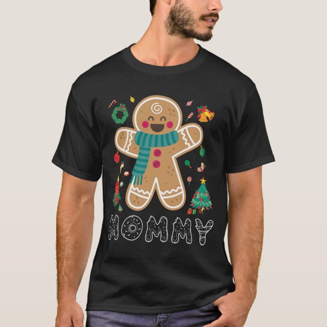 T-shirt Pain d'épices personnalisé Pajamas de Noël de la f (Devant)