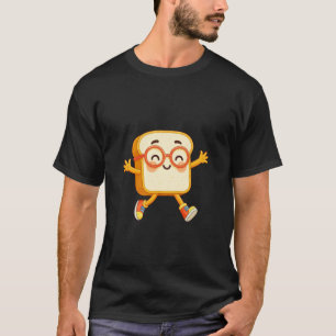 T-shirt Pain Dessin Animé Mignon Personnage Qui Saute