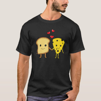 T-shirt Pain Fromage Amour Cheddar Couple Foin Alimentatio