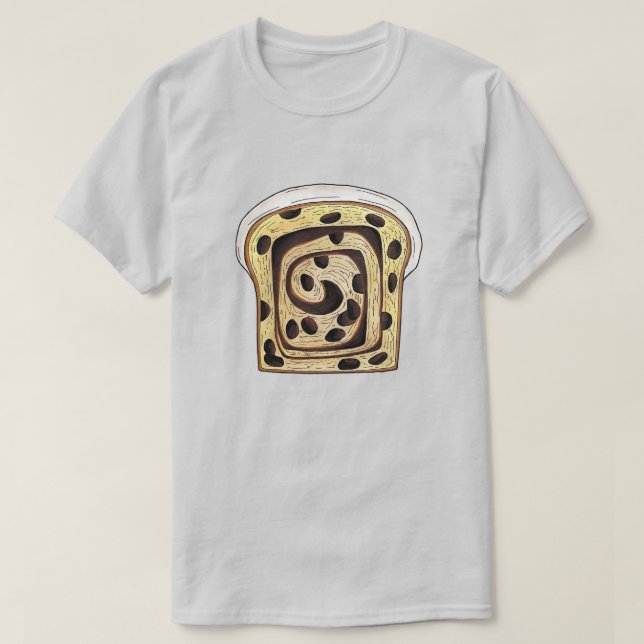 T-shirt Pain Raisin de cannelle Pain Pain Pain Pâte (Design devant)