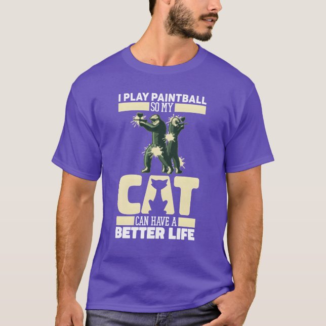 T-shirt Paintball Chat drôle (Devant)