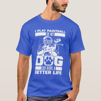 T-shirt Paintball Chien fille vintage