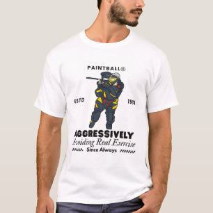 T-shirt Paintball : évitant agressivement l'exercice réel