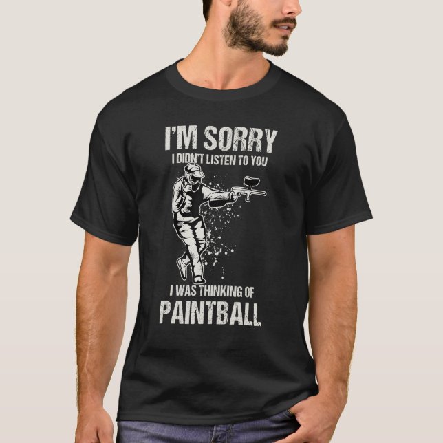 T-shirt Paintball Gun Paintball Joueur Maker Loisir Sport (Devant)