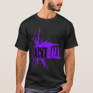 T-shirt Paintball néon violet noir