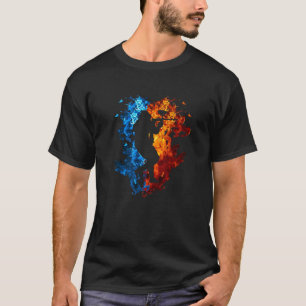 T-shirt Paintball Red Blue Fire Sports Paintball 1