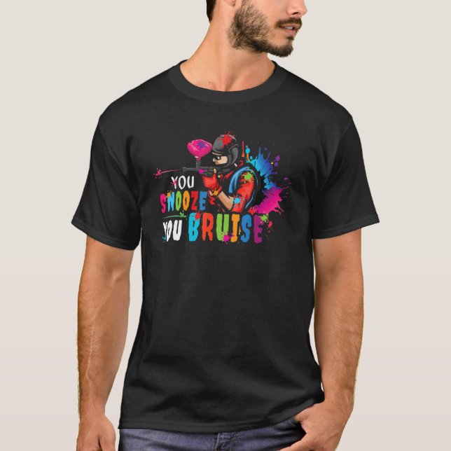 T-shirt  Paintball Vous somnolez, vous vous faites mal (Devant)