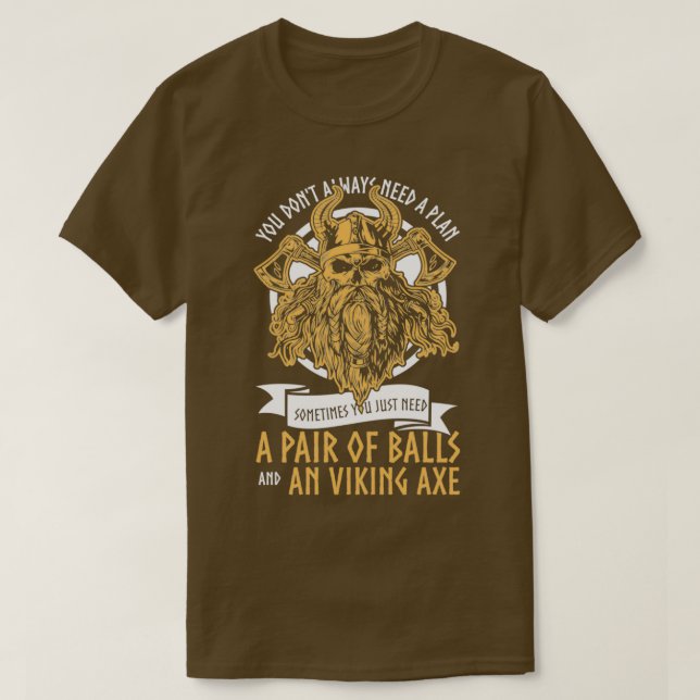 T-shirt Paire de balles et un Viking Ax Viking Classic TSh (Design devant)
