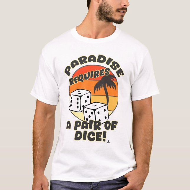 T-shirt Paire De Dice Drôle Boardgame Design Art (Devant)