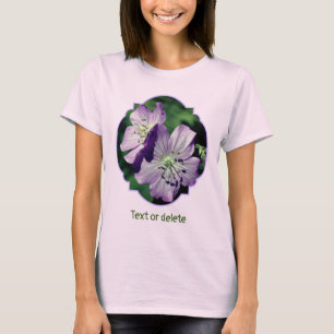 T-shirt Paire de fleurs de géranium violet personnalisée