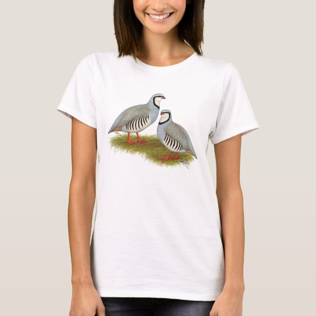 T-shirt Paire de perdrix de Chukar (Devant)