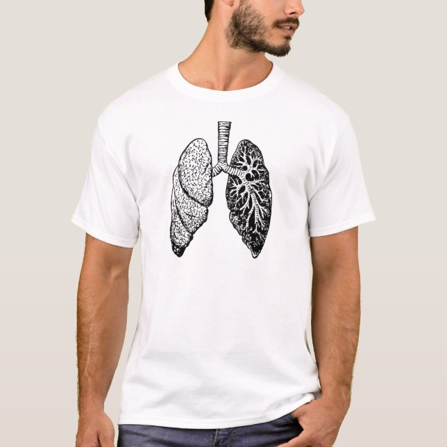 T-shirt paire de poumons (Devant)