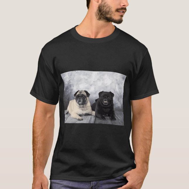 T-shirt Paire de Pug (Devant)