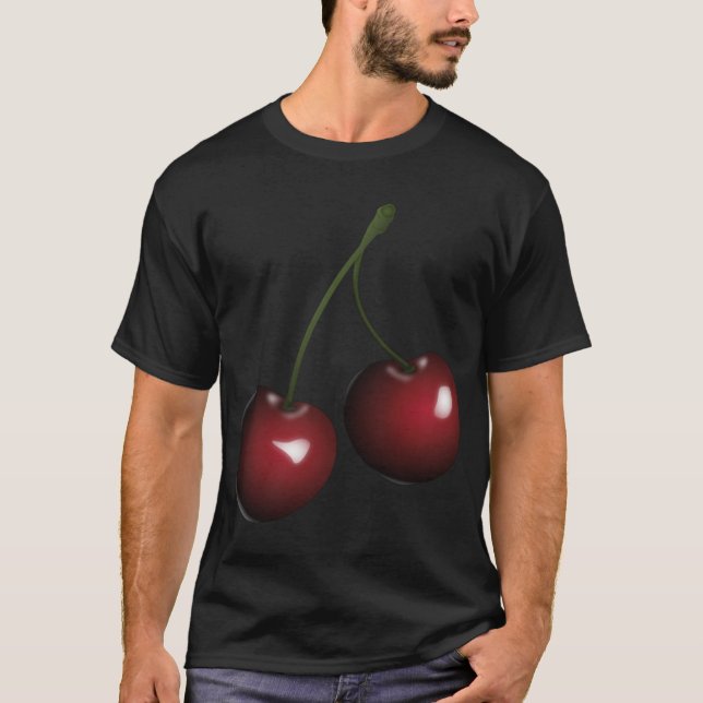 T-shirt Paire délicieuse de cerises Fruit Snack (Devant)