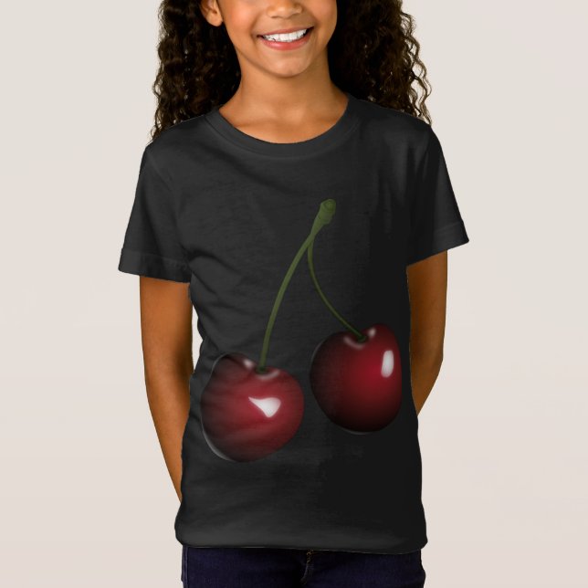 T-Shirt Paire délicieuse de cerises Fruit Snack (Devant)