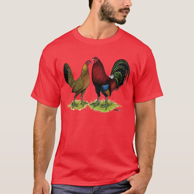 T-shirt Paires de Gamefowl (Devant)