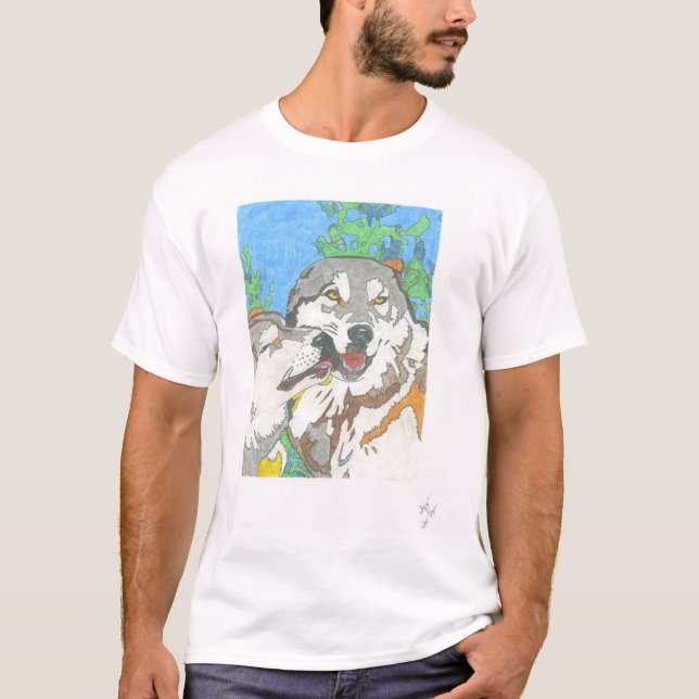 T-shirt Paires de loup (Devant)