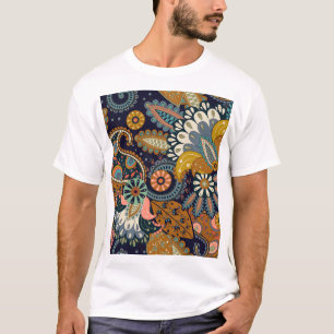 T-shirt Paisley colorée : Fond d'écran Floral Indien.