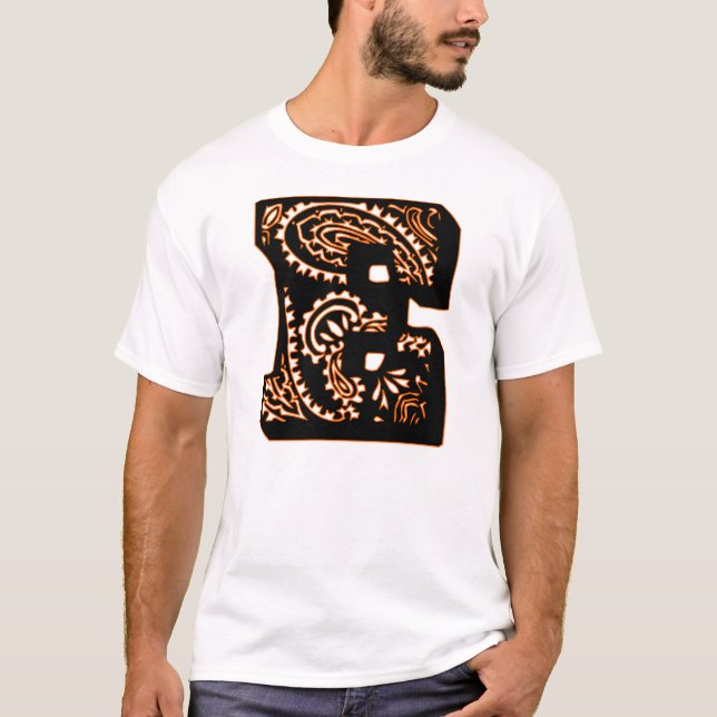 T-shirt Paisley Monogramme - E (Devant)