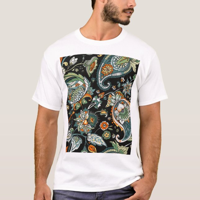 T-shirt Paisley oriental : motif traditionnel turc. (Devant)