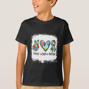 T-shirt Paix Aime L'Autisme En Avril Nous Portons Le Bleu