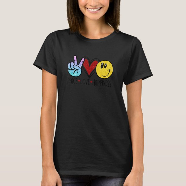 T-shirt Paix Amour Bonheur (Devant)