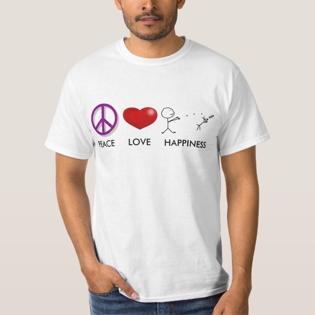 T-SHIRT PAIX, AMOUR, BONHEUR (Devant)